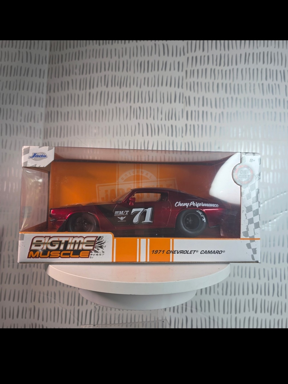 JADA BIGTIME MUSCLE 1971 CHEVROLET CAMARO 1/24 DIECAST MODEL CAR RED 35487